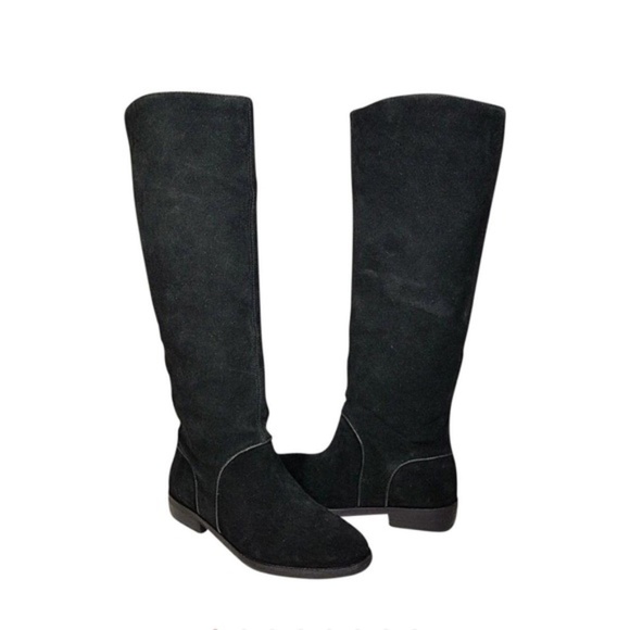 UGG Shoes - UGG Gracen Black Suede Mid-Calf Riding Boot 6 NWT